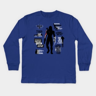 Mass Effect: Commander Shephard Kids Long Sleeve T-Shirt